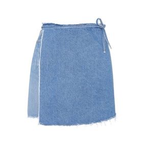 GRLFRND Ella Reconstructed Wrap Skirt